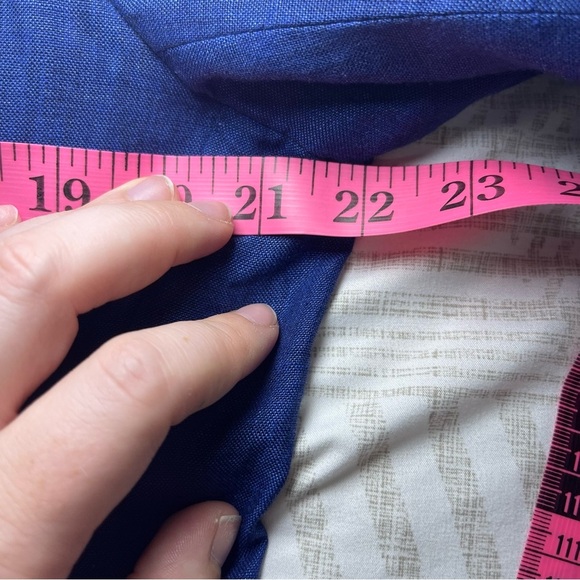 Manuel Ritz Men’s Blue 100% Linen Blend Blazer in 40R Tailored Two Button Jacket - Picture 10 of 11